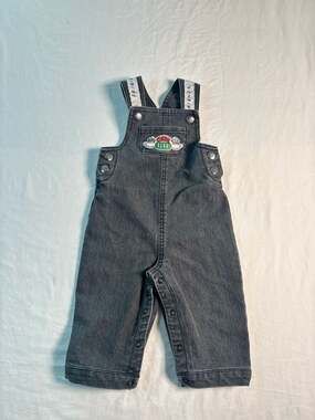 Friends Central Perk Baby Denim Overalls Size 9M